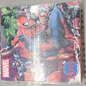 Marvel 15 Days of Socks Set, Mens Size 6-12, In Plastic